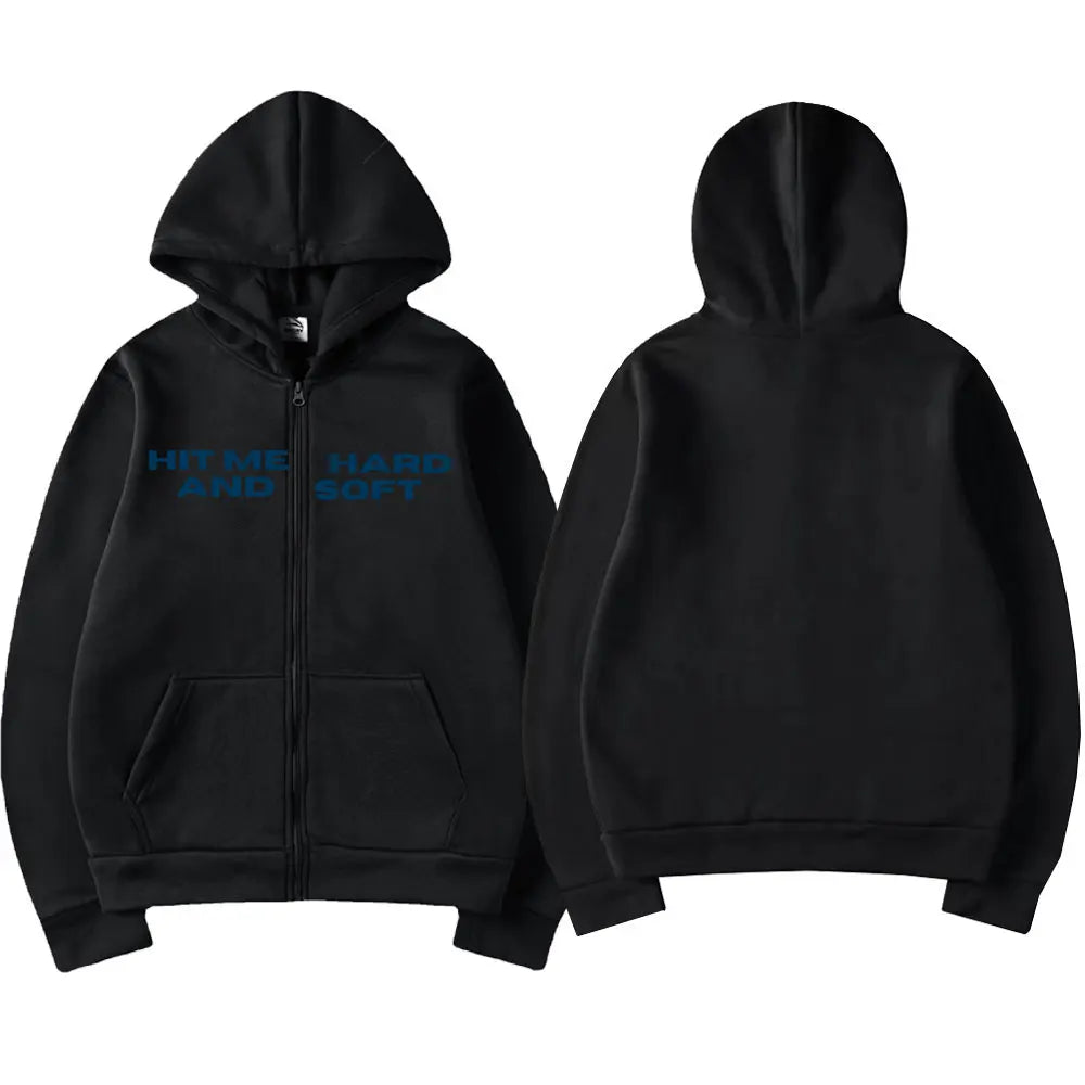HIT ME HARD AND SOFT Zipper Hoodie